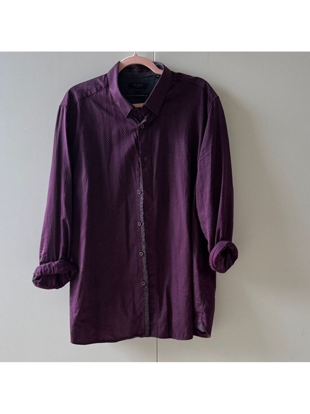 Ted Baker Purple Patterned Shirt size 7